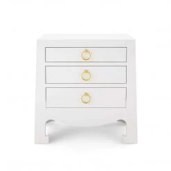 Bungalow 5 - Jacqui 3-Drawer Side Table In White
