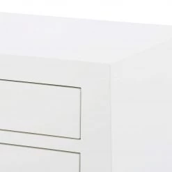 Bungalow 5 - Jacqui 3-Drawer Side Table In White