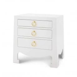 Bungalow 5 - Jacqui 3-Drawer Side Table In White