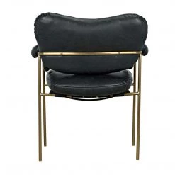 Noir Furniture Noir Aphrodites Chair, Metal With Leather