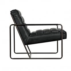 Noir Furniture Sofas Noir Demeter Chair, Metal And Leather