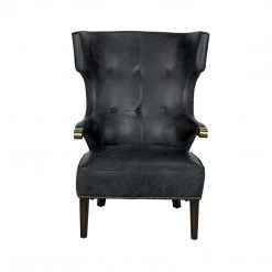 Noir Furniture Sofas Noir Heracles Chair, Leather