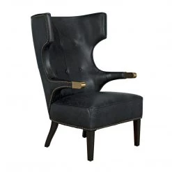 Noir Furniture Sofas Noir Heracles Chair, Leather