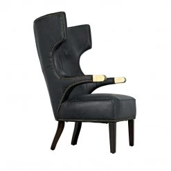 Noir Furniture Sofas Noir Heracles Chair, Leather
