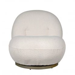 Noir Furniture Sofas Noir Artemis Chair, Boucle Fabric