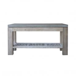 Organic Restoration Concrete & Reclaimed Teak Console