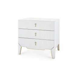 Bungalow 5 - Madeline 3-drawer Side Table, Platinum