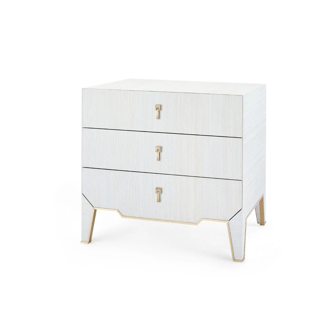 Bungalow 5 - Madeline 3-drawer Side Table, Platinum