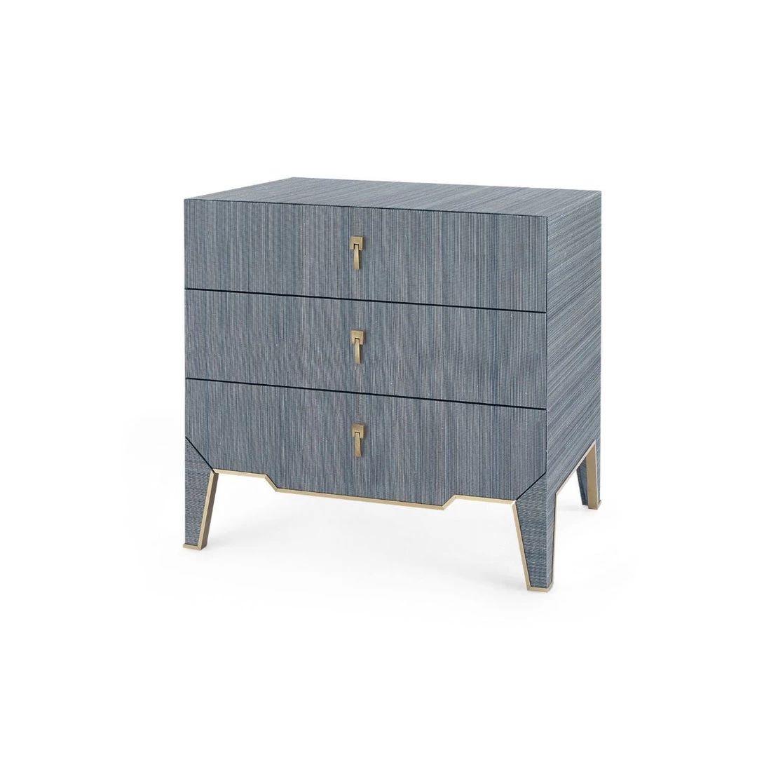 Bungalow 5 - Madeline 3-drawer Side Table, Navy Blue