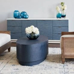 Bungalow 5 - Mila Oval Coffee Table, Navy Blue