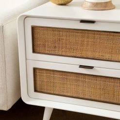 Bungalow 5 - Malmo 2-drawer Side Table, White