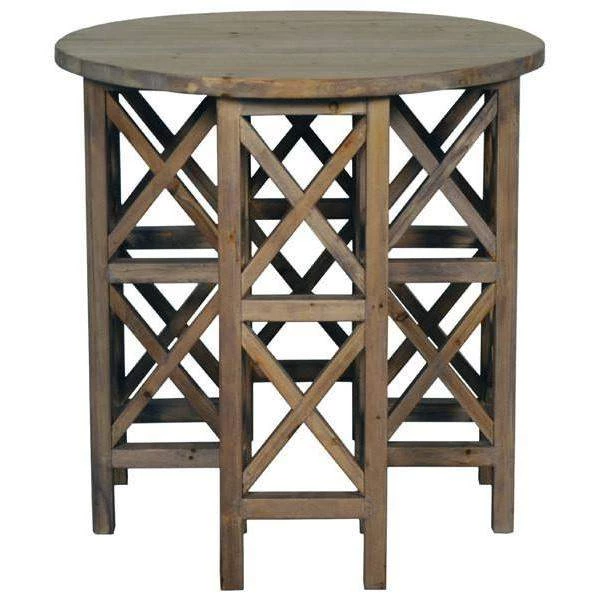 Noir Furniture Accent Tables Noir Zimmerman Side Table, Old Wood