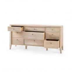 Bungalow 5 - Paola Extra Large 9-drawer, Bleached Cerused Oak