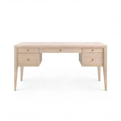 Bungalow 5 - Paola Desk, Bleached Cerused Oak