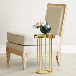 Bungalow 5 - Prism Round Side Table, Gold