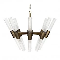 Noir Furniture Sofas Noir Moira Chandelier, Aged Brass Finish