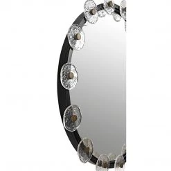 Noir Furniture Noir Moira Mirror With Glass Details, Black Metal Sofas