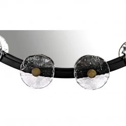 Noir Furniture Noir Moira Mirror With Glass Details, Black Metal Sofas