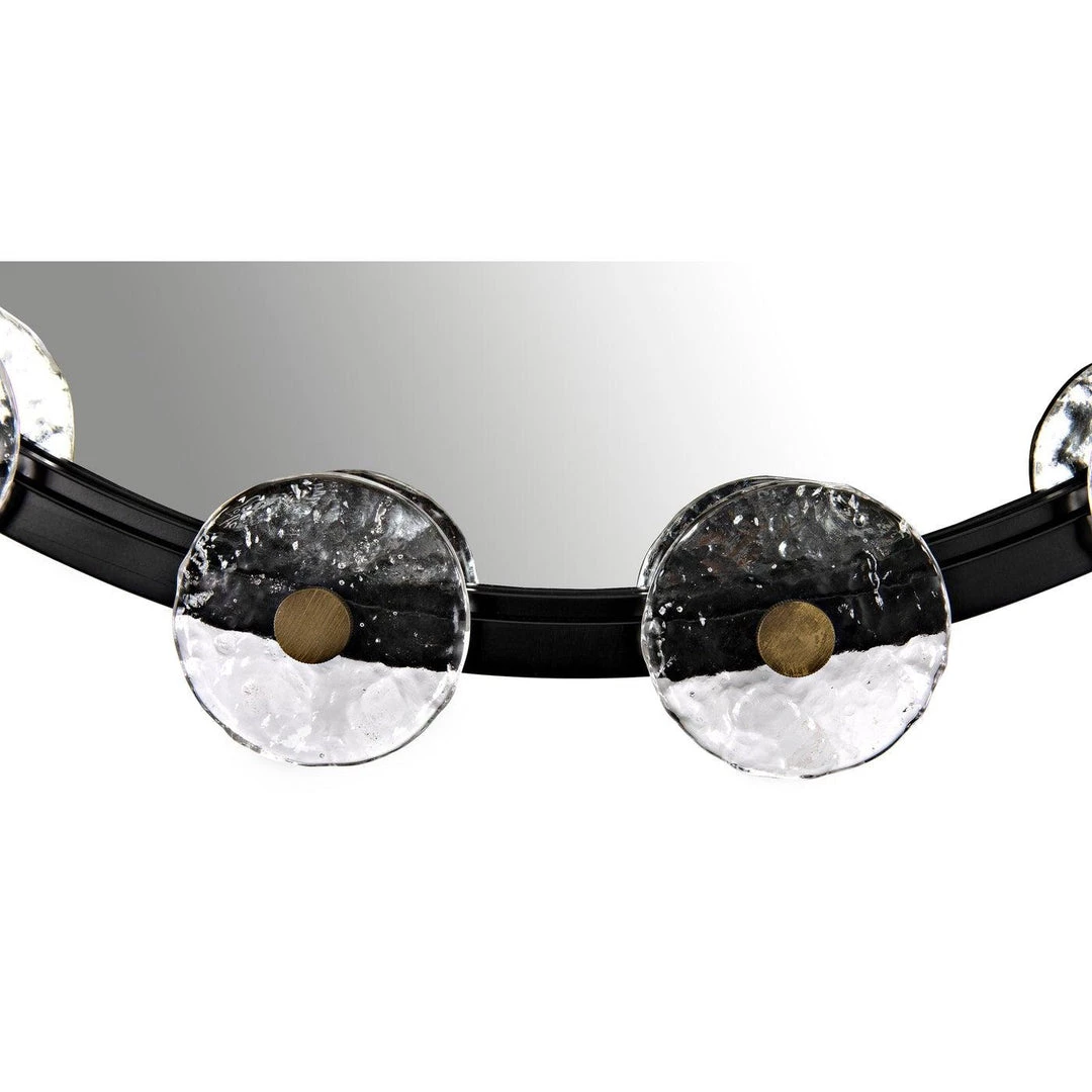 Noir Furniture Noir Moira Mirror With Glass Details, Black Metal Sofas