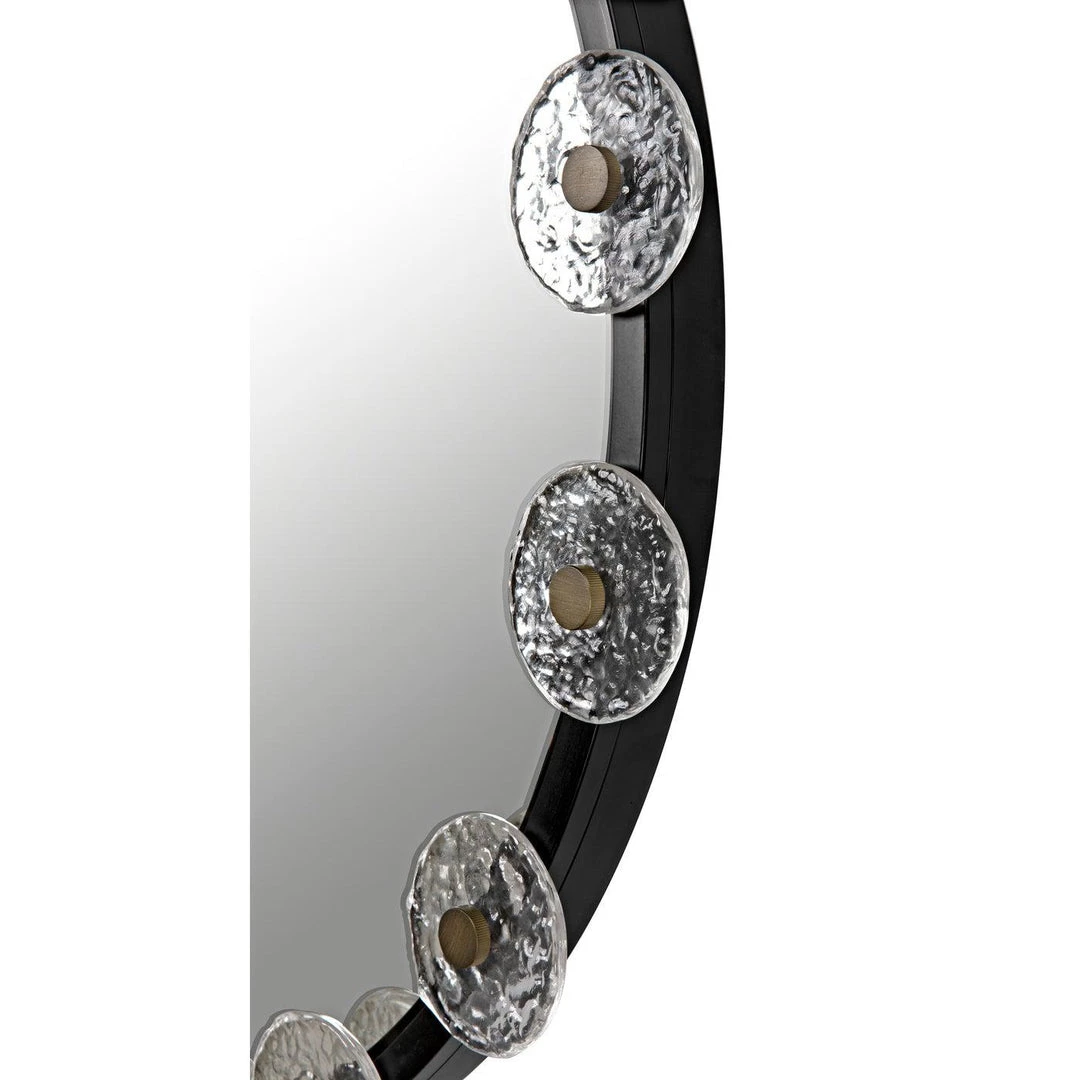 Noir Furniture Noir Moira Mirror With Glass Details, Black Metal Sofas