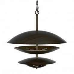 Noir Furniture Sofas Noir Nora Chandelier, Metal With Aged Brass Finish