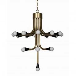 Noir Furniture Sofas Noir Quinne Chandelier, Metal With Aged Brass Finish