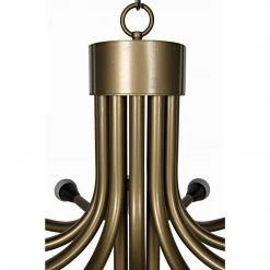 Noir Furniture Sofas Noir Quinne Chandelier, Metal With Aged Brass Finish