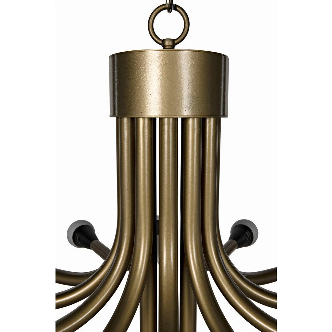 Noir Furniture Sofas Noir Quinne Chandelier, Metal With Aged Brass Finish