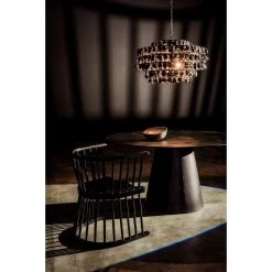 Noir Furniture Chairs Noir Bolah Chair, Hand Rubbed Black