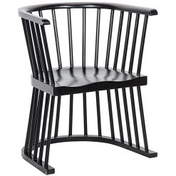 Chairs Noir Furniture Bolah Chair, Hand Rubbed Black