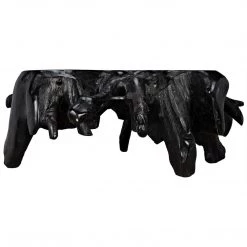 Noir Furniture Noir Teak Root Coffee Table, Black