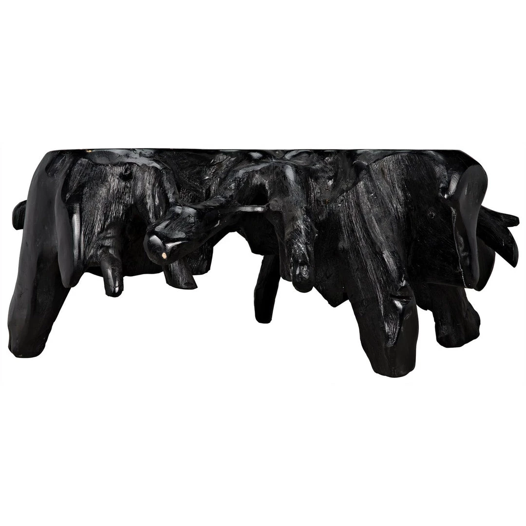 Noir Furniture Noir Teak Root Coffee Table, Black