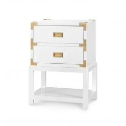 Bungalow 5 - Tansu 2-Drawer Side Table. In White