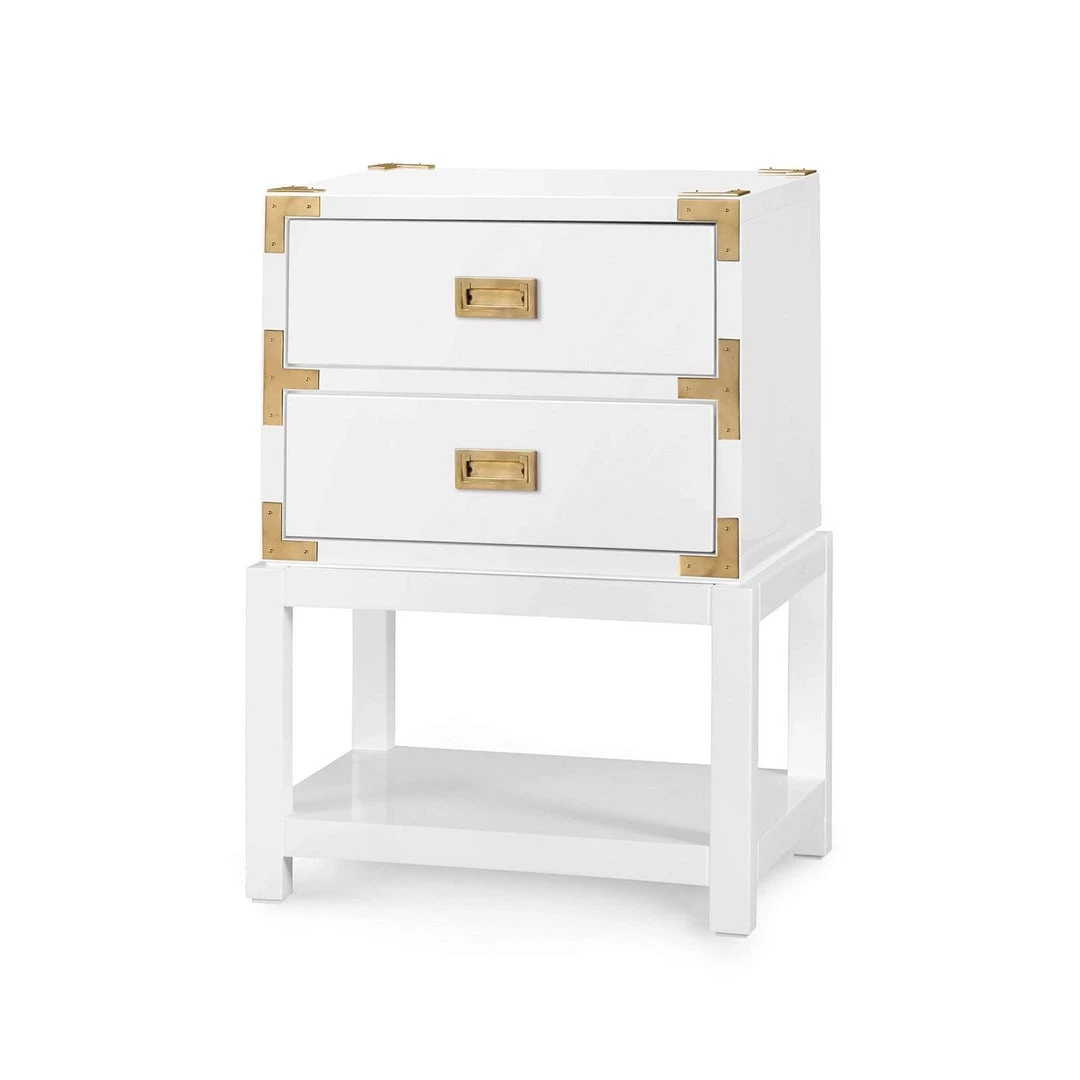 Bungalow 5 - Tansu 2-Drawer Side Table. In White