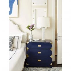 Bungalow 5 - Victoria 3-Drawer Side Table In Navy Blue