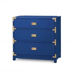 Bungalow 5 - Victoria 3-Drawer Side Table In Navy Blue