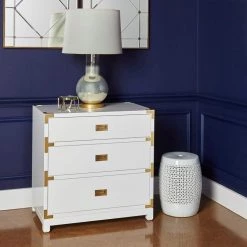 Bungalow 5 - Victoria 3-Drawer Side Table In White